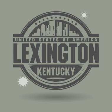 damga veya metin lexington, kentucky içine etiketi