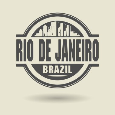 damga veya etiketi metin rio de janeiro, Brezilya içinde
