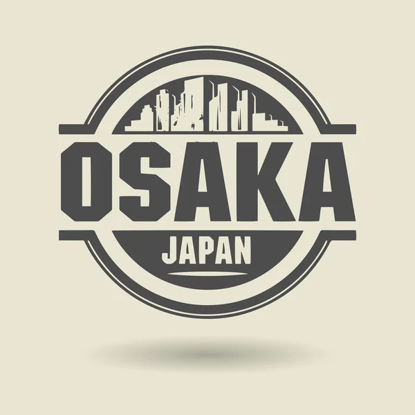 Stempel of label met tekst osaka, japan binnen — Stockvector