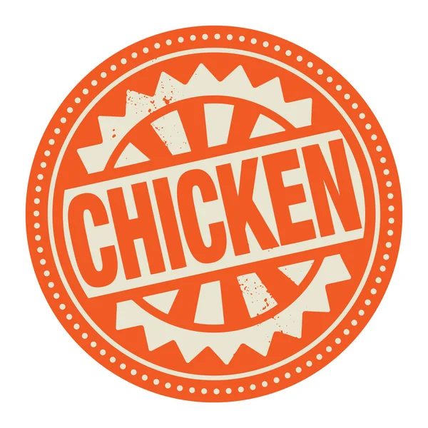 Abstract stamp or label with the text Chicken written inside — Stock Vector