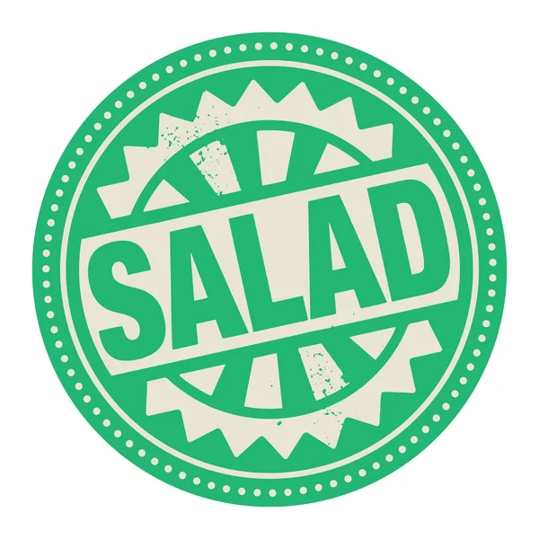 Timbre abstrait ou étiquette avec le texte Salade écrite à l'intérieur — Image vectorielle