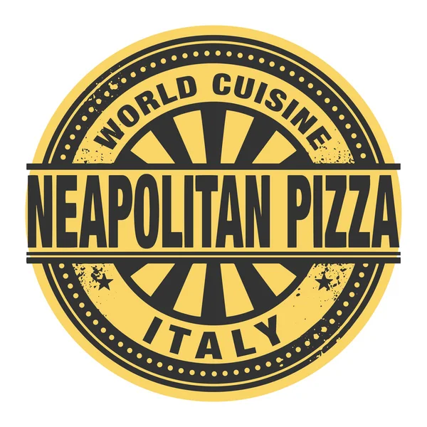 Abstract stamp or label with the text World Cuisine, Neapolitan — Stock Vector