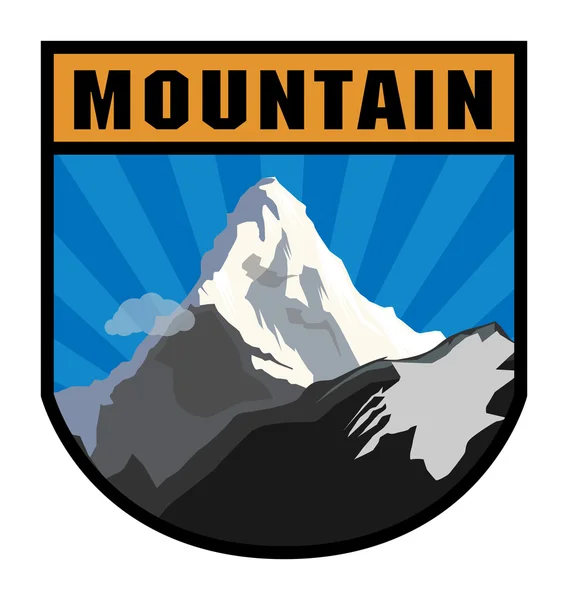 Label aventure montagne — Image vectorielle