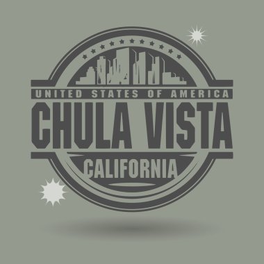 damga veya etiket metni chula Vista, california içinde