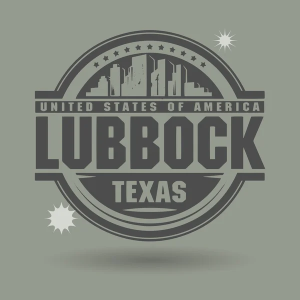 Selo ou etiqueta com texto Lubbock, Texas dentro — Vetor de Stock