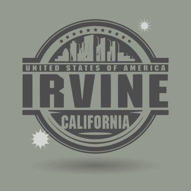 damga veya metin Irvine, california içinde etiketi