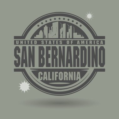 damga veya metin san bernardino, california içinde etiketi