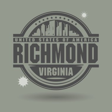 damga veya metin richmond, virginia içinde etiketi