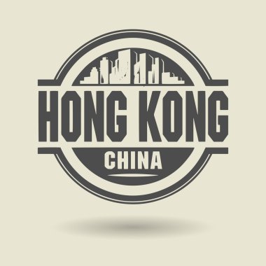 damga veya metin hong kong, Çin içinde etiketi
