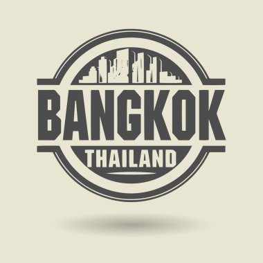 damga veya etiketi metin bangkok, Tayland içinde