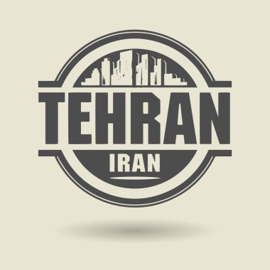 damga veya metin Tahran, iran içinde etiketi