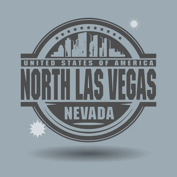 Sello o etiqueta con texto North Las Vegas, Nevada dentro — Vector de stock