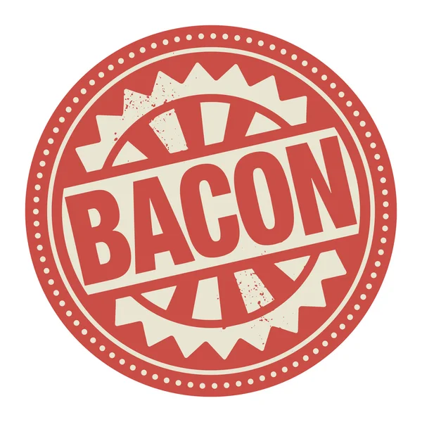 Abstract stamp or label with the text Bacon written inside — Stock Vector