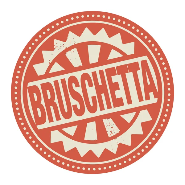 Abstract stamp or label with the text Bruschetta written inside — Stock Vector