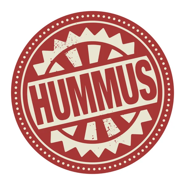 Abstraktní razítko nebo popisek s textem hummus napsal uvnitř — Stockový vektor