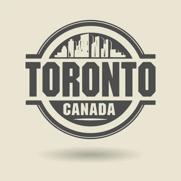 Sello o etiqueta con texto Toronto, Canadá dentro — Vector de stock