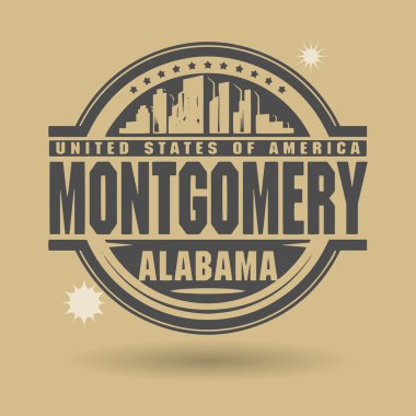 damga veya metin etiketi montgomery, alabama içinde