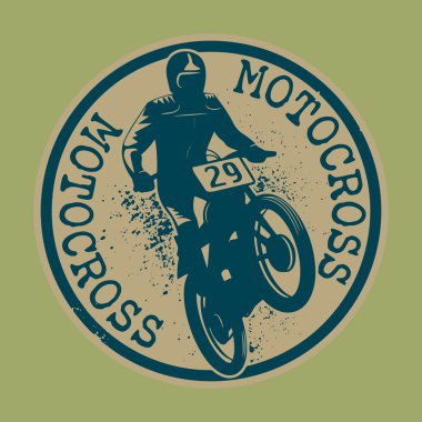 Motocross arka etiket