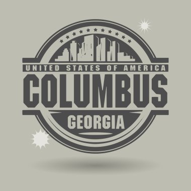 damga veya metin etiketi columbus, Gürcistan içinde
