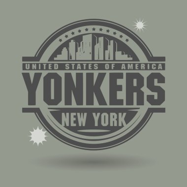 damga veya metin yonkers, new york içinde etiketi