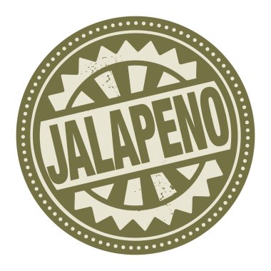 soyut damga veya içinde yazılı metin jalapeno etiketi