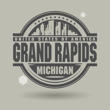 damga veya metin grand rapids, michigan içine etiketi