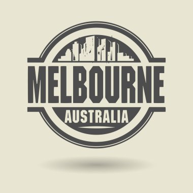 damga veya metin etiketi melbourne, Avustralya içinde