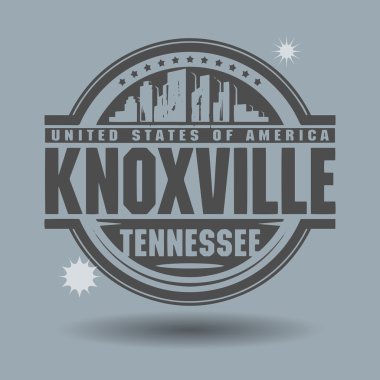 damga veya metin knoxville, tennessee içinde etiketi