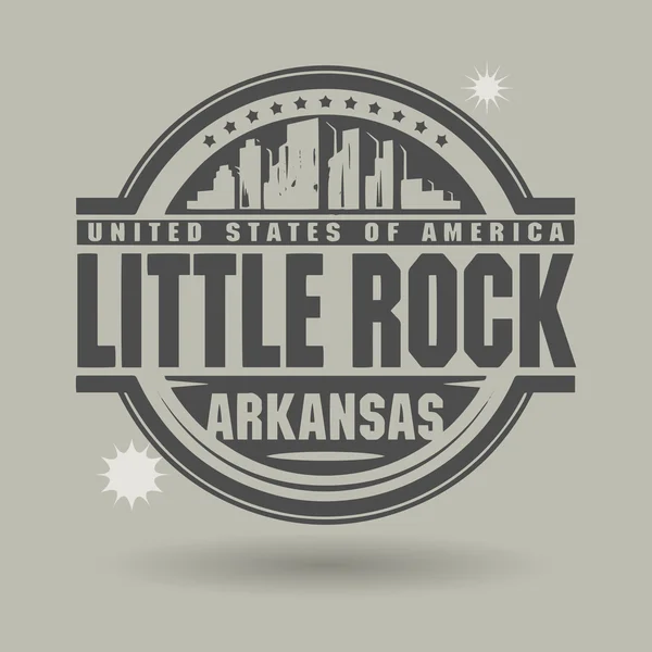 Sello o etiqueta con texto Little Rock, Arkansas dentro — Archivo Imágenes Vectoriales