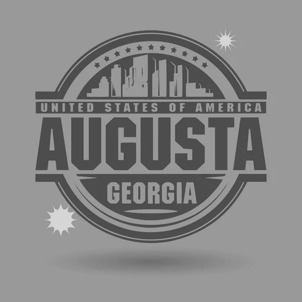 Stamp or label with text Augusta, Georgia inside — Stock Vector