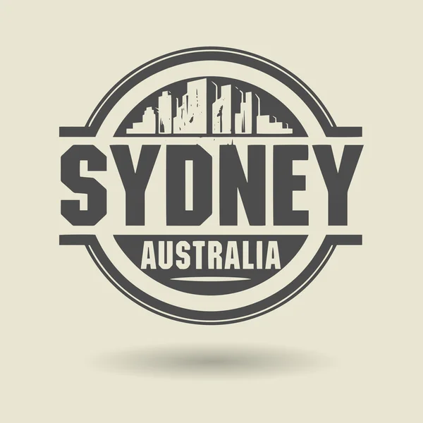 Sello o etiqueta con texto Sydney, Australia interior — Vector de stock