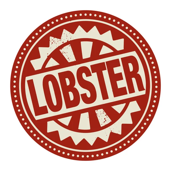 Abstract stamp or label with the text Lobster written inside — Stock Vector
