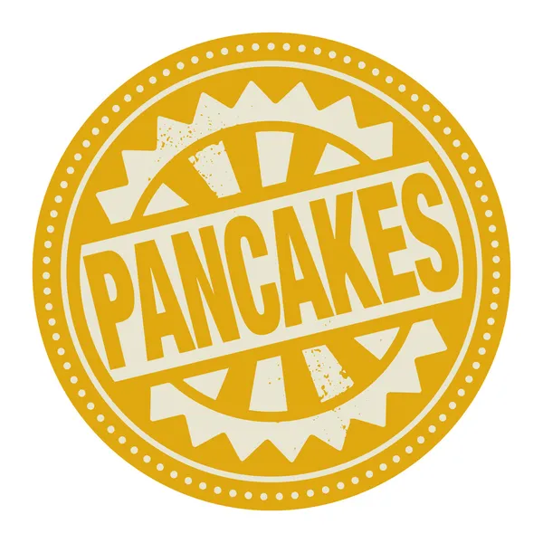 Timbro astratto o etichetta con il testo Pancakes scritto all'interno — Vettoriale Stock