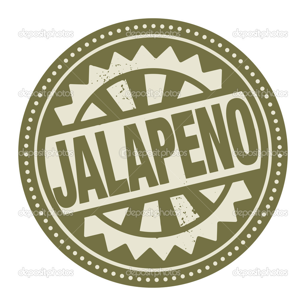 Abstract stamp or label with the text Jalapeno written inside