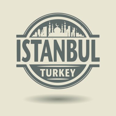 damga veya metin istanbul, Türkiye içinde etiketi