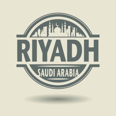 damga veya metin riyadh, Suudi Arabistan içinde etiketi