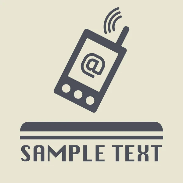 Mobile phone icon or sign — Stock Vector