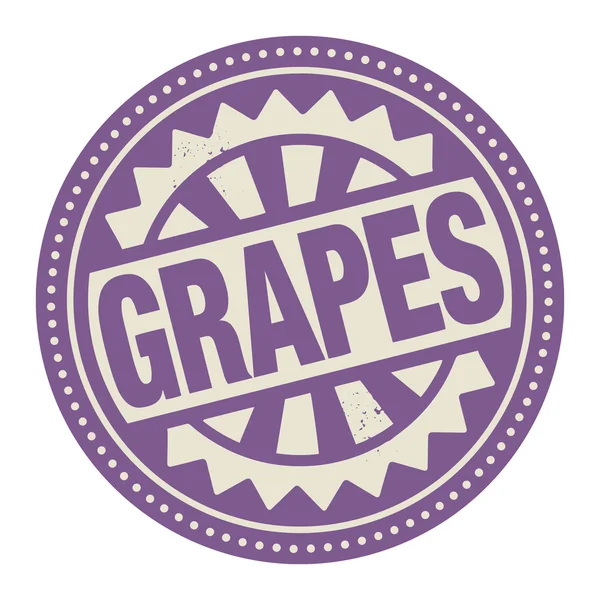 Abstract stamp or label with the text Grapes written inside — Stock Vector