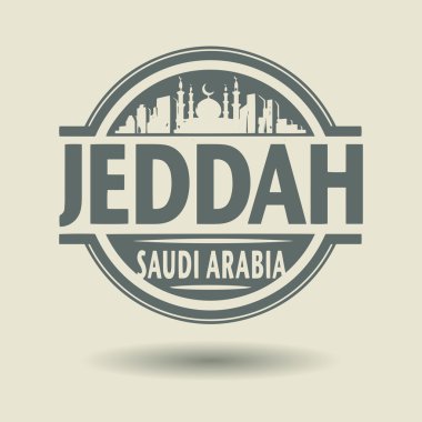 damga veya metin Cidde, Suudi Arabistan içinde etiketi