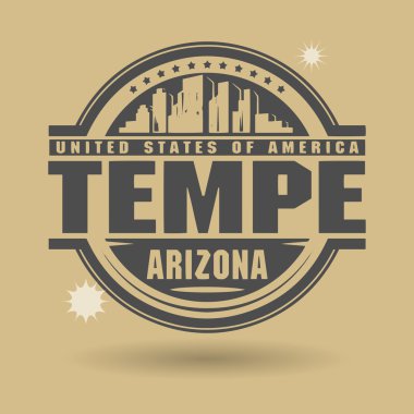 damga veya metin tempe, arizona içinde etiketi