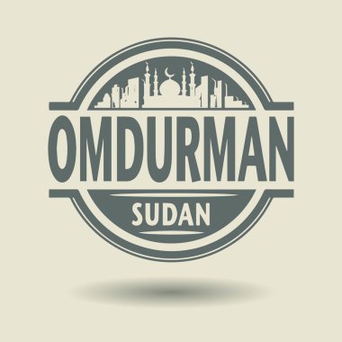 damga veya metin omdurman, sudan içinde etiketi