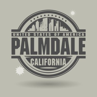 damga veya metin palmdale, california içinde etiketi