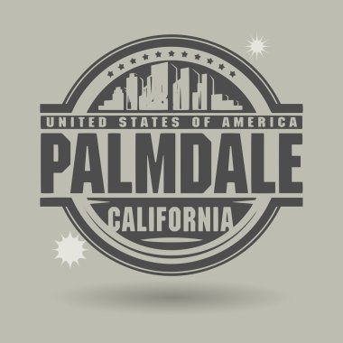 Stamp or label with text Palmdale, California inside clipart