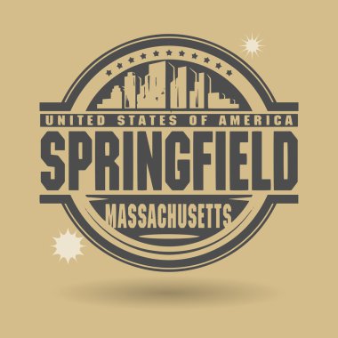 damga veya metin springfield, massachusetts içinde etiketi