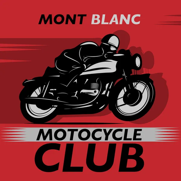 与单词摩托车俱乐部里面的抽象背景 — 图库矢量图片