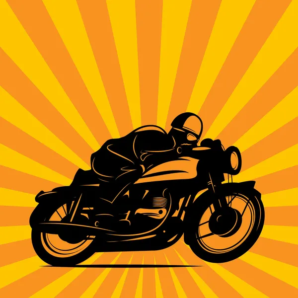 Винтажные мотоциклетные гонки — стоковый вектор