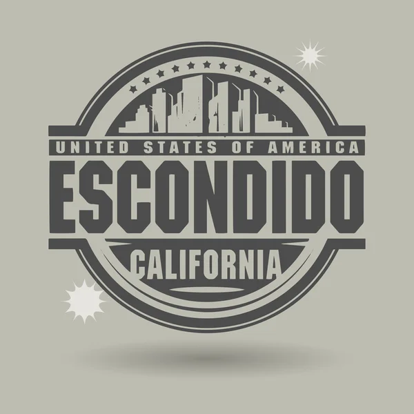 Stamp or label with text Escondido, California inside — Stock Vector