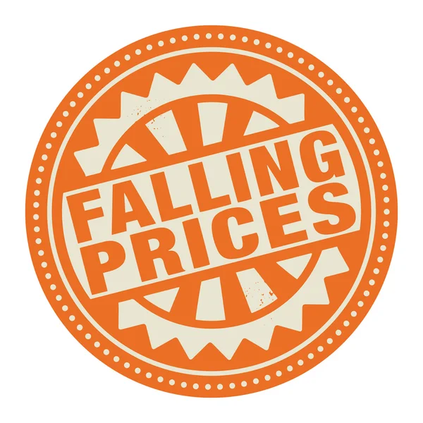Selo ou rótulo abstrato com o texto Queda de preços escritos no interior —  Vetores de Stock