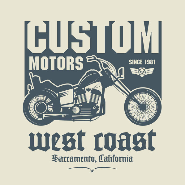 Vintage Motorcycle label or poster