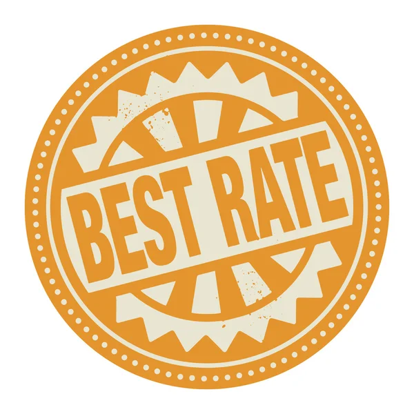 Selo ou rótulo abstrato com o texto Best Rate escrito no interior — Vetor de Stock